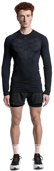 Лонгслив мужской X-Bionic Twyce Run Black/Charcoal - Фото 3 большая