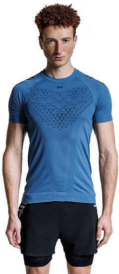 Футболка мужская X-Bionic Twyce Run Slate Blue/X Black - Фото 4 большая