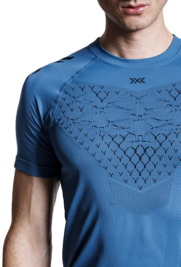 Футболка мужская X-Bionic Twyce Run Slate Blue/X Black - Фото 5 большая