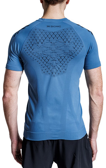 Футболка мужская X-Bionic Twyce Run Slate Blue/X Black - Фото 6 большая