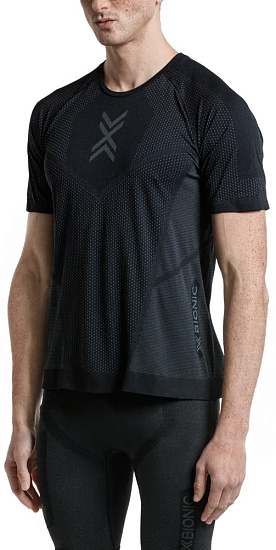 Футболка мужская X-Bionic Xceed Run Black/Rhino Grey - Фото 4 большая