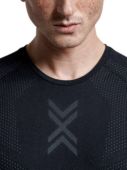 Футболка мужская X-Bionic Xceed Run Black/Rhino Grey - Фото 5 большая