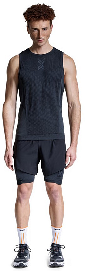 Майка мужская X-Bionic Xceed Run Black/Rhino Grey - Фото 3 большая