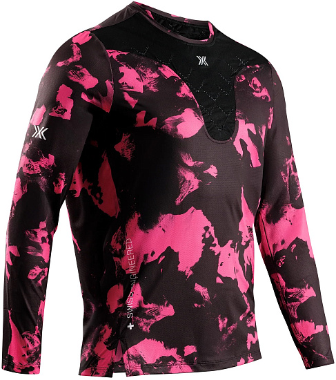 Лонгслив мужской X-Bionic Corefusion Run Wolfpack/Black/Neo Pink Winter - Фото 1 большая