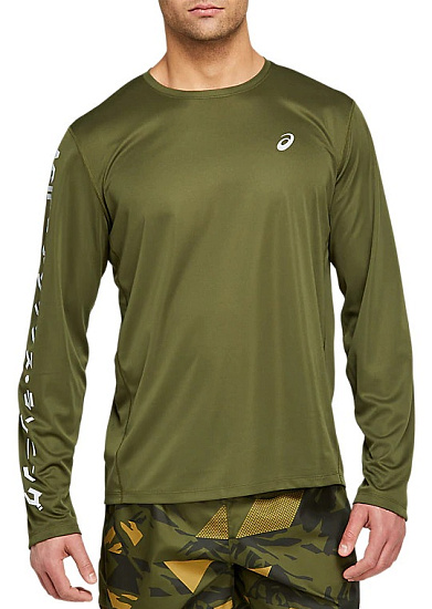 Футболка мужская ASICS Katakana LS Top Smog Green - Фото 1 большая