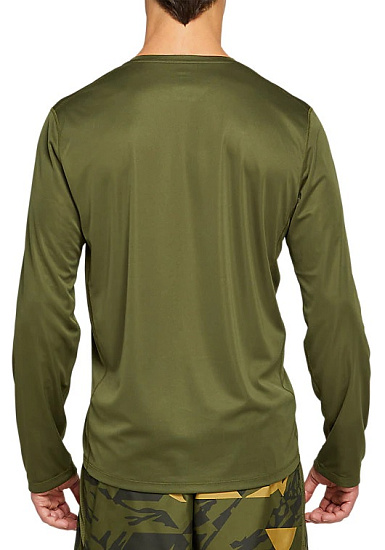 Футболка мужская ASICS Katakana LS Top Smog Green - Фото 2 большая