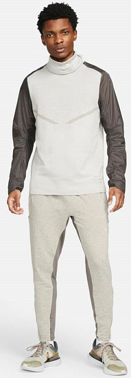 Лонгслив мужской Nike Therma-FIT ADV Run Division Cave Stone/Cave Stone/Pure - Фото 3 большая