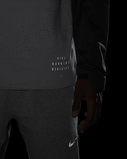 Лонгслив мужской Nike Therma-FIT ADV Run Division Cave Stone/Cave Stone/Pure - Фото 7 большая