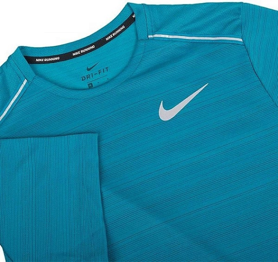 Футболка мужская Nike Breathe Dri-Fit Miler Green - Фото 3 большая