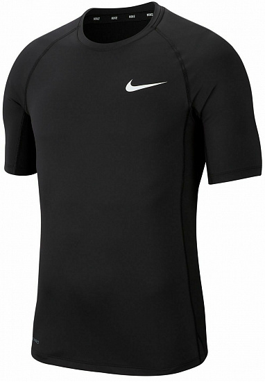 Футболка мужская Nike Pro Short Sleeve Slim Dri-Fit Black - Фото 1 большая