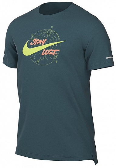 Футболка мужская Nike Dri-Fit Miler Ss Wr Gx Nfs - Фото 1 большая