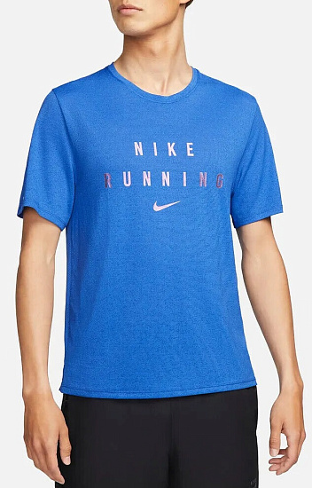 Футболка мужская Nike Rn Dvn Df Miler Ss Gx Nfs - Фото 2 большая