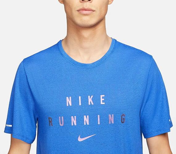 Футболка мужская Nike Rn Dvn Df Miler Ss Gx Nfs - Фото 4 большая