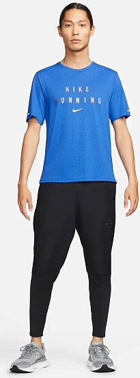 Футболка мужская Nike Rn Dvn Df Miler Ss Gx Nfs - Фото 6 большая