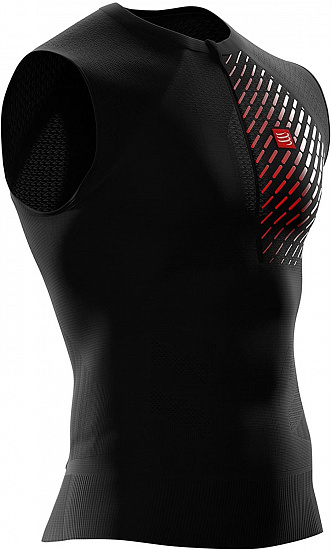 Майка мужская Compressport Trailrunning Postural без рукава Черный - Фото 1 большая