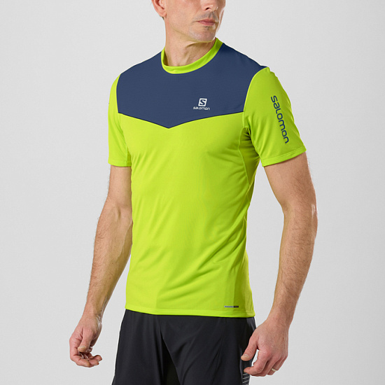 Футболка мужская Salomon Fast Wing SS Acid Lime - Фото 2 большая