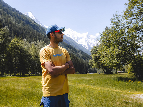 Футболка мужская Compressport Training - Mont Blanc 2021 Охра - Фото 3 большая