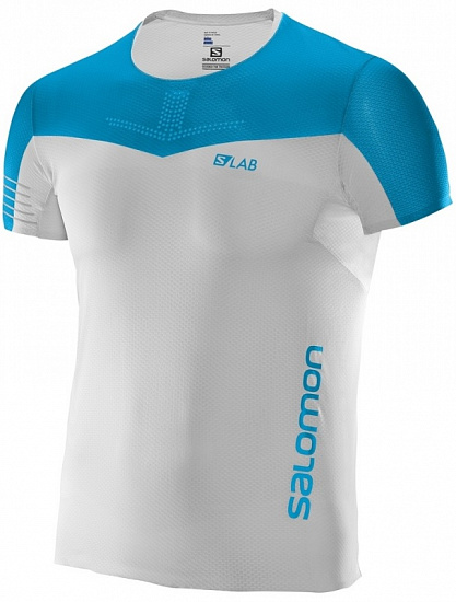 Футболка мужская Salomon S-Lab Sense White/Transce - Фото 1 большая