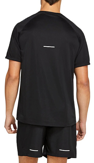Футболка мужская ASICS Icon Ss Performance Black/Carrier Grey - Фото 2 большая
