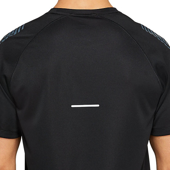 Футболка мужская ASICS Icon Ss Performance Black/Carrier Grey - Фото 5 большая