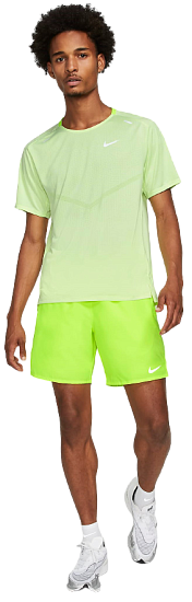Футболка мужская Nike Dri-FIT ADV Techknit Ultra Volt/White - Фото 2 большая