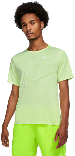 Футболка мужская Nike Dri-FIT ADV Techknit Ultra Volt/White - Фото 3 большая
