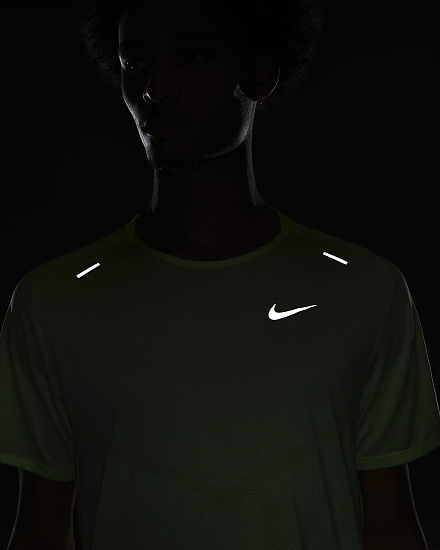 Футболка мужская Nike Dri-FIT ADV Techknit Ultra Volt/White - Фото 6 большая