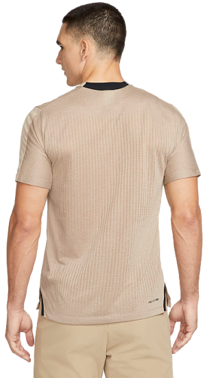 Футболка мужская Nike Pro Dri-FIT ADV Khaki/Total Orange - Фото 2 большая