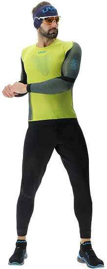 Лонгслив мужской UYN Running PB42 Ow Sulphur Spring/Black - Фото 3 большая