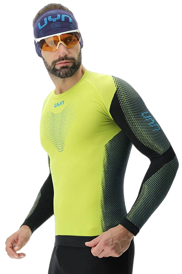Лонгслив мужской UYN Running PB42 Ow Sulphur Spring/Black - Фото 8 большая