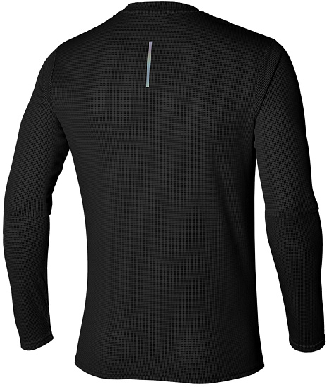 Лонгслив мужской Mizuno Dryaeroflow Ls Hz Black - Фото 2 большая