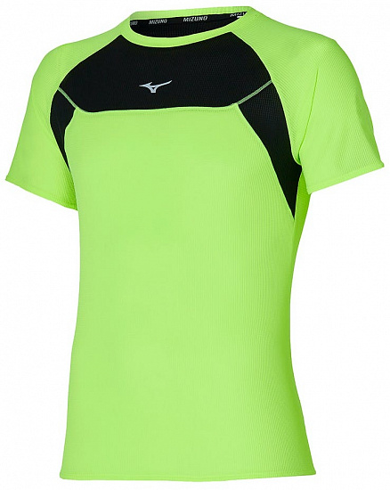 Футболка мужская Mizuno Dryaeroflow Neolime - Фото 1 большая