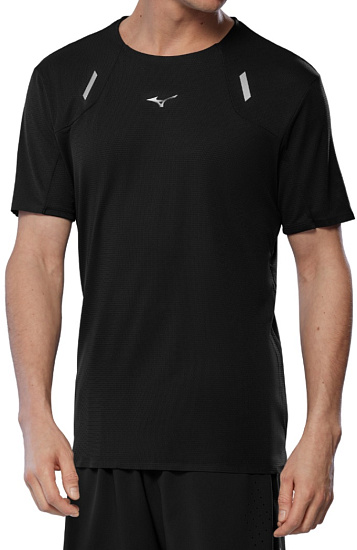 Футболка мужская Mizuno Tech Light Black - Фото 3 большая