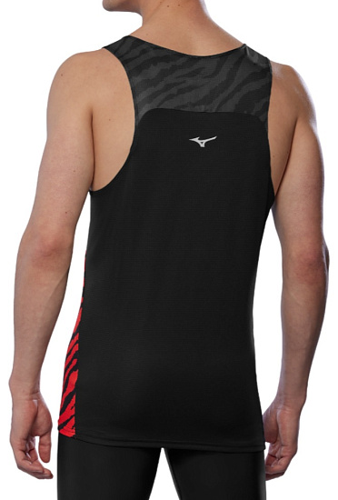 Майка мужская Mizuno DryAeroFlow Graphic Oni Red/Oni Blue - Фото 4 большая