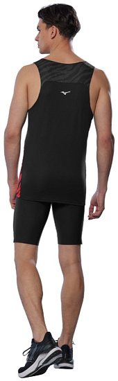 Майка мужская Mizuno DryAeroFlow Graphic Oni Red/Oni Blue - Фото 6 большая