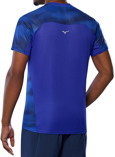 Футболка мужская Mizuno DryAeroFlow Graphic ReflexBlue - Фото 4 большая