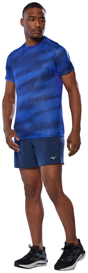 Футболка мужская Mizuno DryAeroFlow Graphic ReflexBlue - Фото 5 большая