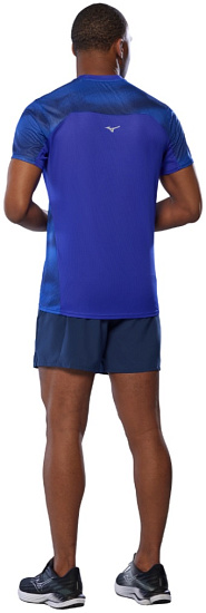 Футболка мужская Mizuno DryAeroFlow Graphic ReflexBlue - Фото 6 большая