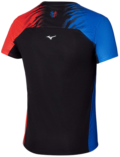 Футболка мужская Mizuno DryAeroFlow Graphic Oni Red/Oni Blue - Фото 6 большая