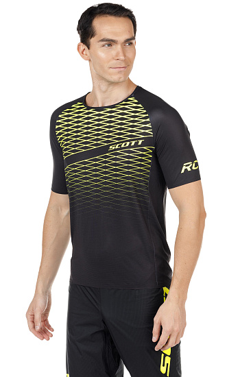 Футболка мужская Scott RC Run Black/Yellow - Фото 4 большая