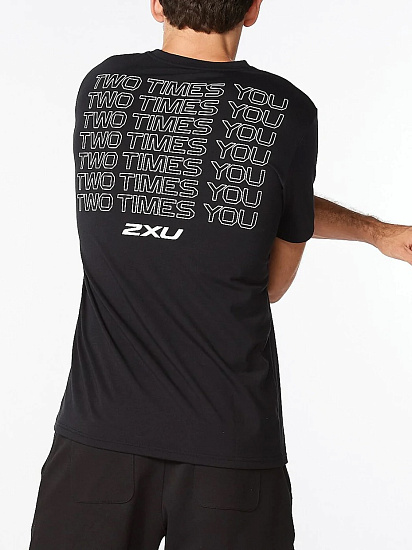 Футболка мужская 2XU Contender Black/White - Фото 2 большая