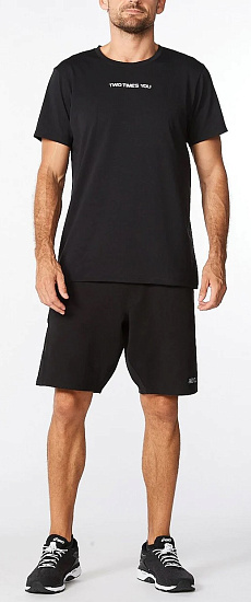 Футболка мужская 2XU Contender Black/White - Фото 4 большая