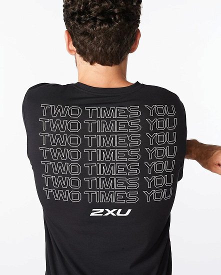 Футболка мужская 2XU Contender Black/White - Фото 6 большая