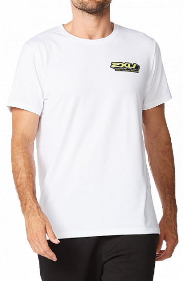 Футболка мужская 2XU Contender WHT/ACD - Фото 1 большая
