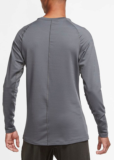 Футболка мужская Nike Pro Warm Iron Grey/Black - Фото 2 большая