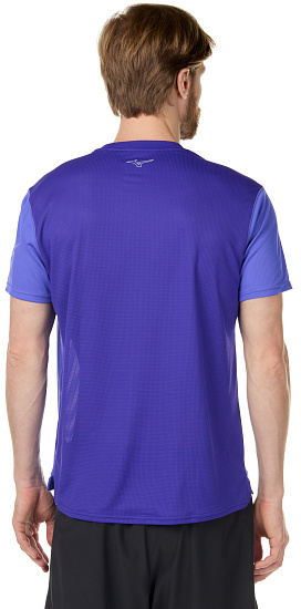 Футболка мужская Mizuno Dry Aero Flow фиолетовый - Фото 4 большая