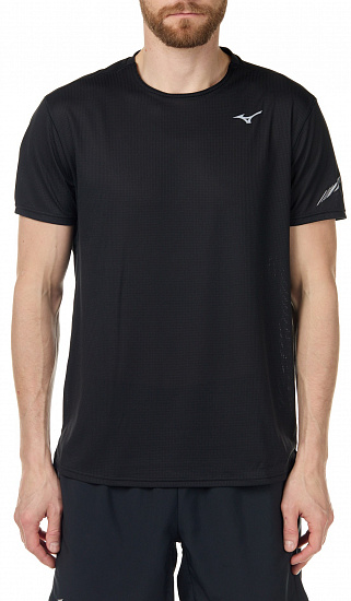 Футболка мужская Mizuno Dry Aero Flow черный - Фото 1 большая