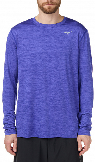 Футболка мужская Mizuno Impulse Core LS фиолетовый - Фото 1 большая