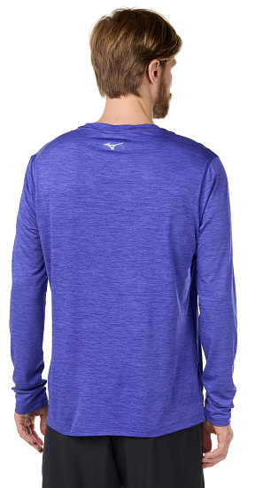 Футболка мужская Mizuno Impulse Core LS фиолетовый - Фото 4 большая