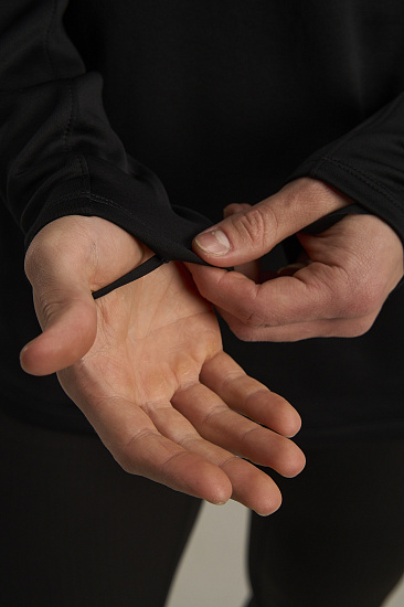 Лонгслив мужской Anta Running Black - Фото 8 большая